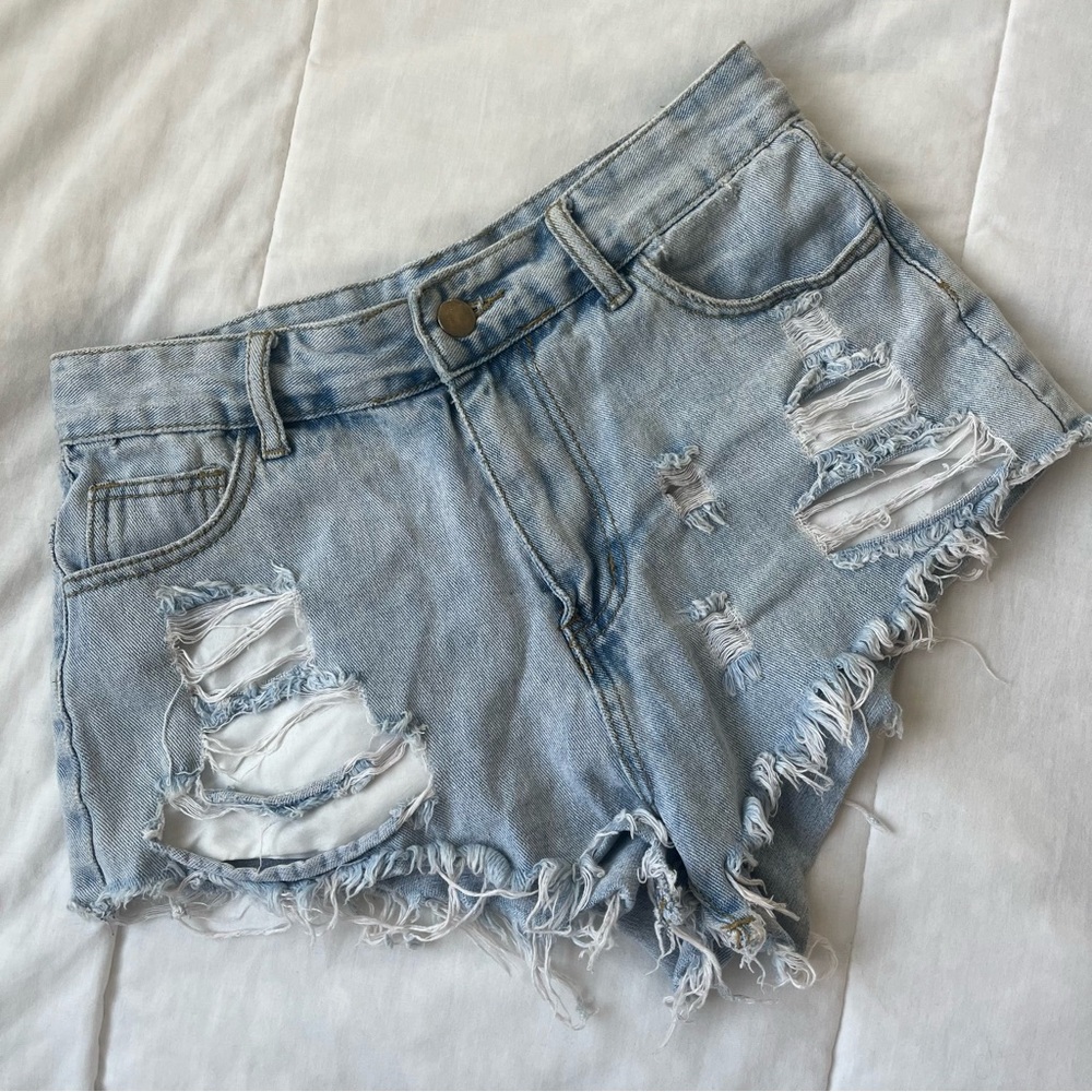 FREE PEOPLE WOMENS JEAN SHORTS